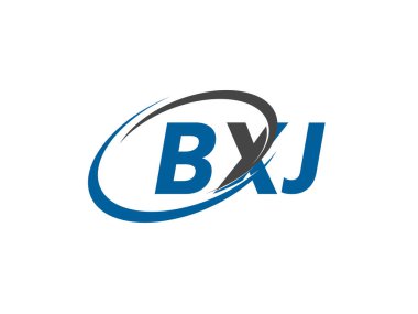 BXJ yaratıcı logo tasarımı vektör çizimi