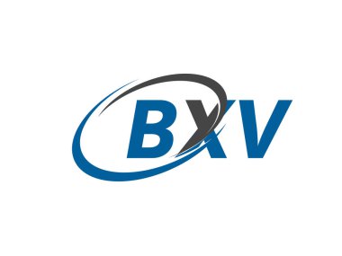 BXV yaratıcı logo tasarımı vektör çizimi
