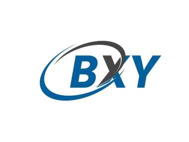 BXY yaratıcı logo tasarımı vektör çizimi