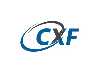 CXF yaratıcı logo tasarımı vektör çizimi