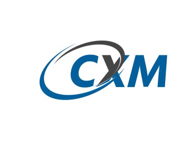 CXM yaratıcı logo tasarımı vektör çizimi