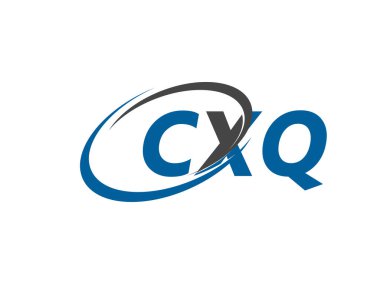 CXQ yaratıcı logo tasarımı vektör çizimi