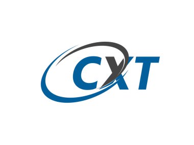 CXT yaratıcı logo tasarımı vektör çizimi