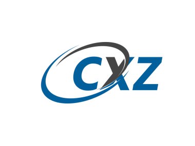 CXZ yaratıcı logo tasarımı vektör çizimi
