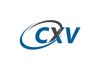 CXV yaratıcı logo tasarımı vektör çizimi