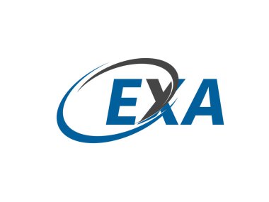 EXA yaratıcı logo tasarımı vektör çizimi