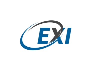 EXI yaratıcı logo tasarımı vektör çizimi