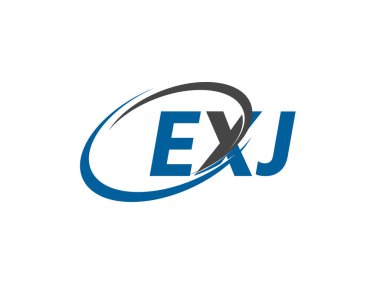 EXJ yaratıcı logo tasarımı vektör çizimi