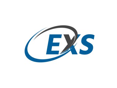 EXS yaratıcı logo tasarımı vektör çizimi