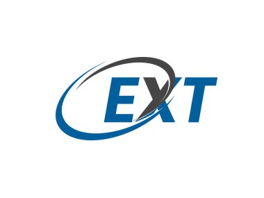EXT yaratıcı logo tasarımı vektör çizimi