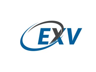 EXV yaratıcı logo tasarımı vektör çizimi