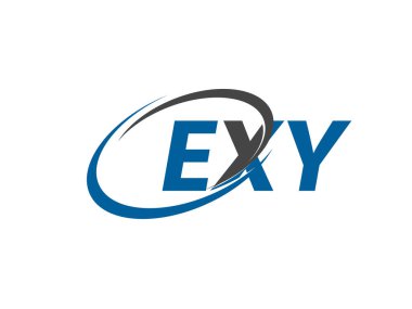 EXY yaratıcı logo tasarımı vektör çizimi