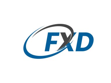 FXD yaratıcı logo tasarımı vektör çizimi