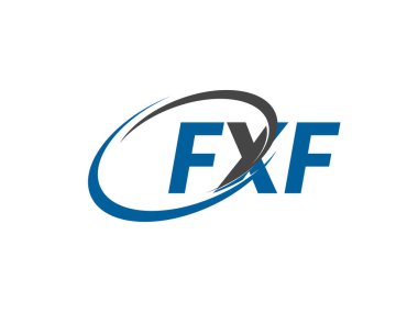 FXF yaratıcı logo tasarımı vektör çizimi