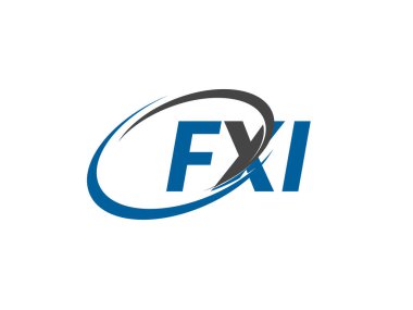 FXI yaratıcı logo tasarımı vektör çizimi