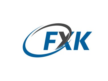 FXK yaratıcı logo tasarımı vektör çizimi