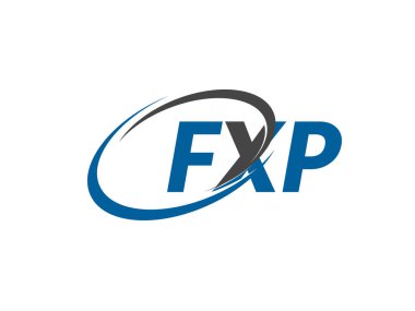 FXP yaratıcı logo tasarımı vektör çizimi