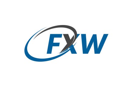 FXW yaratıcı logo tasarımı vektör çizimi