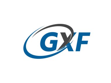 GXF yaratıcı logo tasarımı vektör çizimi
