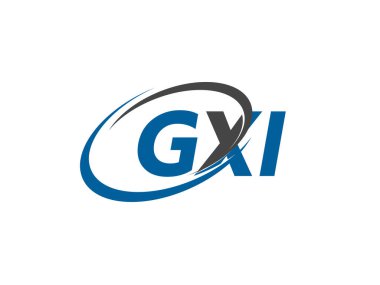 GXI yaratıcı logo tasarımı vektör çizimi