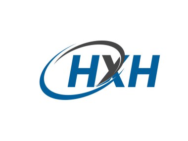 HXH yaratıcı logo tasarımı vektör çizimi