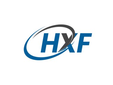 HXF yaratıcı logo tasarımı vektör çizimi