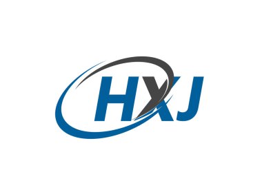 HXJ yaratıcı logo tasarımı vektör çizimi