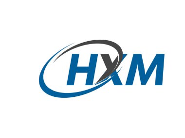 HXM yaratıcı logo tasarımı vektör çizimi