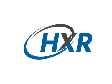 HXR yaratıcı logo tasarımı vektör çizimi