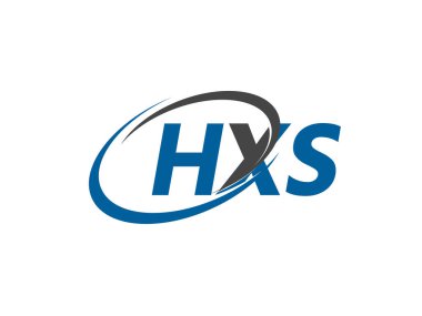 HXS yaratıcı logo tasarımı vektör çizimi