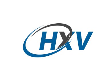 HXV yaratıcı logo tasarımı vektör çizimi