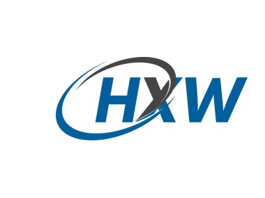 HXW yaratıcı logo tasarımı vektör çizimi