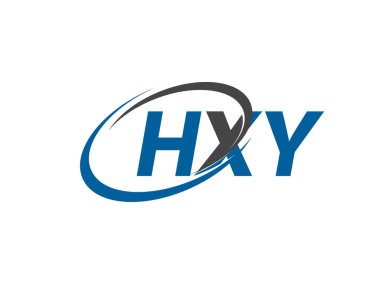 HXY yaratıcı logo tasarımı vektör çizimi