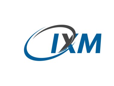 IXM yaratıcı logo tasarımı vektör çizimi