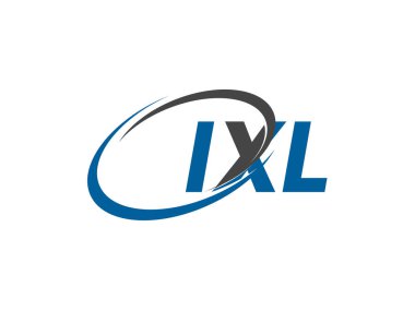IXL yaratıcı logo tasarımı vektör çizimi