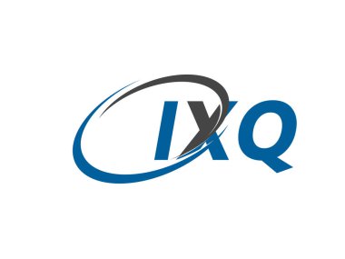 IXQ yaratıcı logo tasarımı vektör çizimi