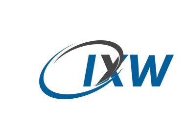 IXW yaratıcı logo tasarımı vektör çizimi