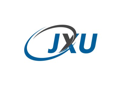 JXU yaratıcı logo tasarımı vektör çizimi