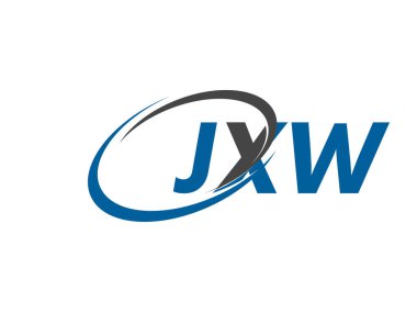 JXW yaratıcı logo tasarımı vektör çizimi