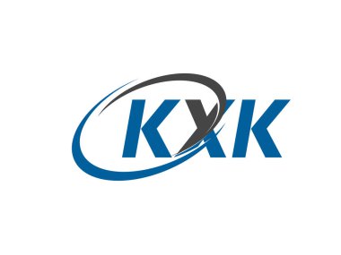 KXK yaratıcı logo tasarımı vektör çizimi