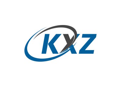KXZ yaratıcı logo tasarımı vektör çizimi