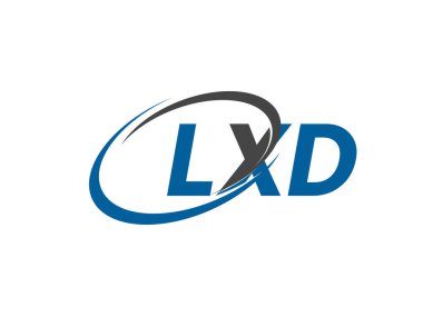 LXD yaratıcı logo tasarımı vektör çizimi