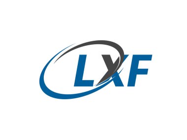 LXF yaratıcı logo tasarımı vektör çizimi