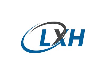 LXH yaratıcı logo tasarımı vektör çizimi