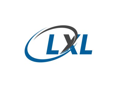 LXL yaratıcı logo tasarımı vektör çizimi