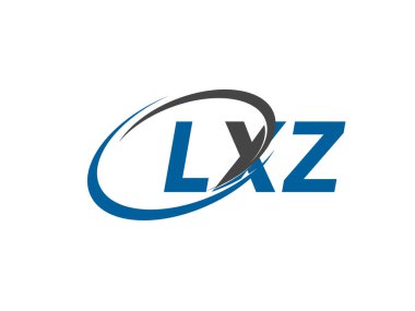 LXZ yaratıcı logo tasarımı vektör çizimi