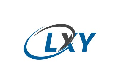 LXY yaratıcı logo tasarımı vektör çizimi
