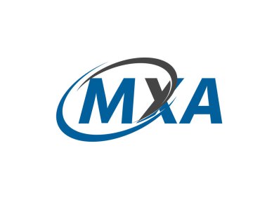 MXA yaratıcı logo tasarımı vektör çizimi