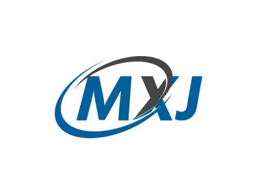 MXJ yaratıcı logo tasarımı vektör çizimi