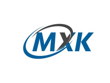 MXK yaratıcı logo tasarımı vektör çizimi